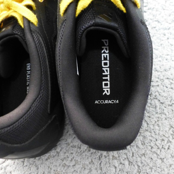 Adidas Predator Accuracy.4 Mens 10 Indoor Turf Soccer Cleats Black Yellow - Picture 8 of 10